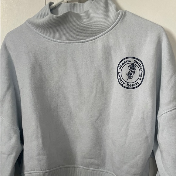 Wild Fable Light Blue Mock Neck Sweatshirt | Size L - Picture 4 of 6